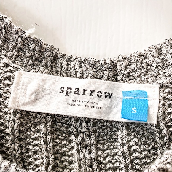 Anthropologie Sparrow Marbled Gray Sleeveless Tunic Sweater Size Small - Picture 5 of 5